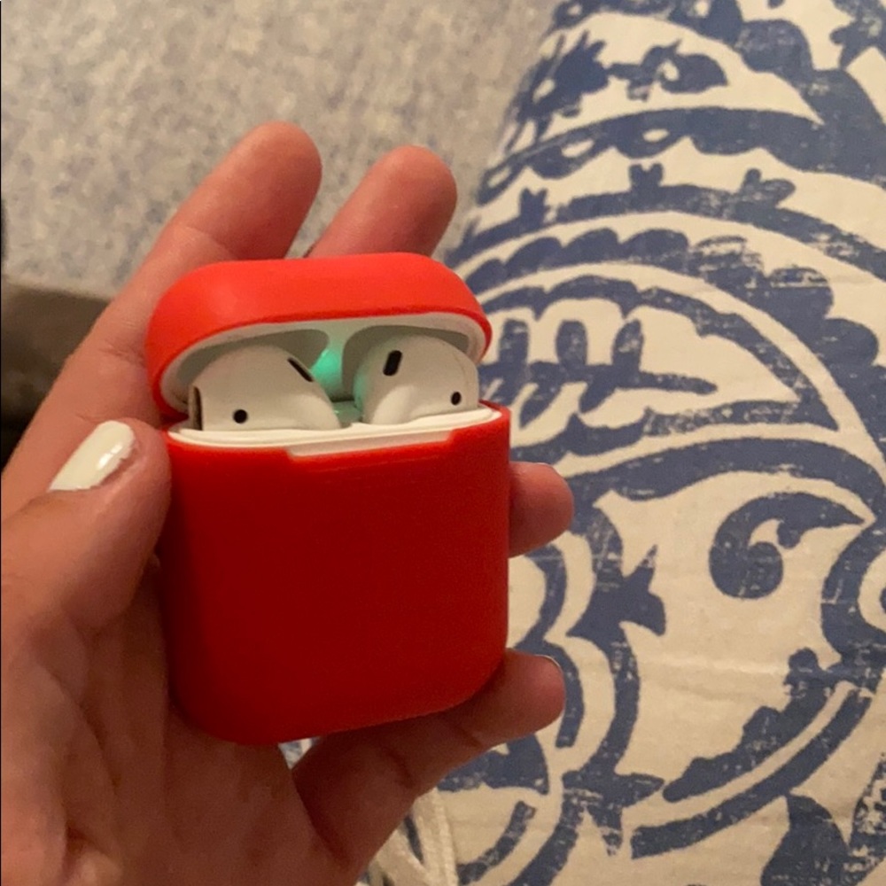 Red Silicon AirPods 1st Gen Case